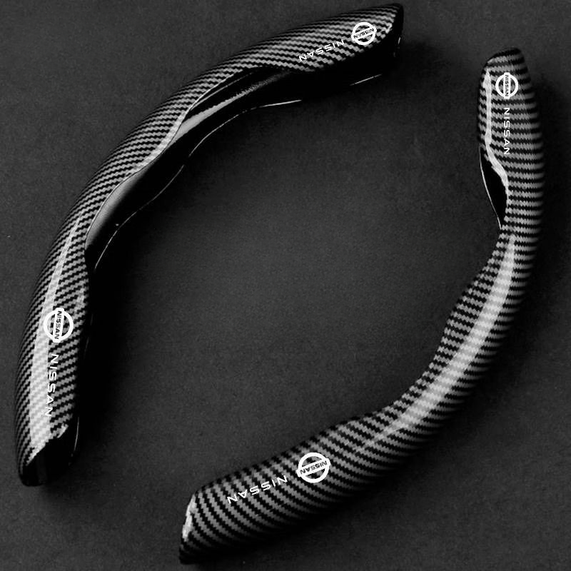 Premium Carbon Fiber Steering Wheel Cover - Clear and Glossy, Easy Installation, Universal Fit