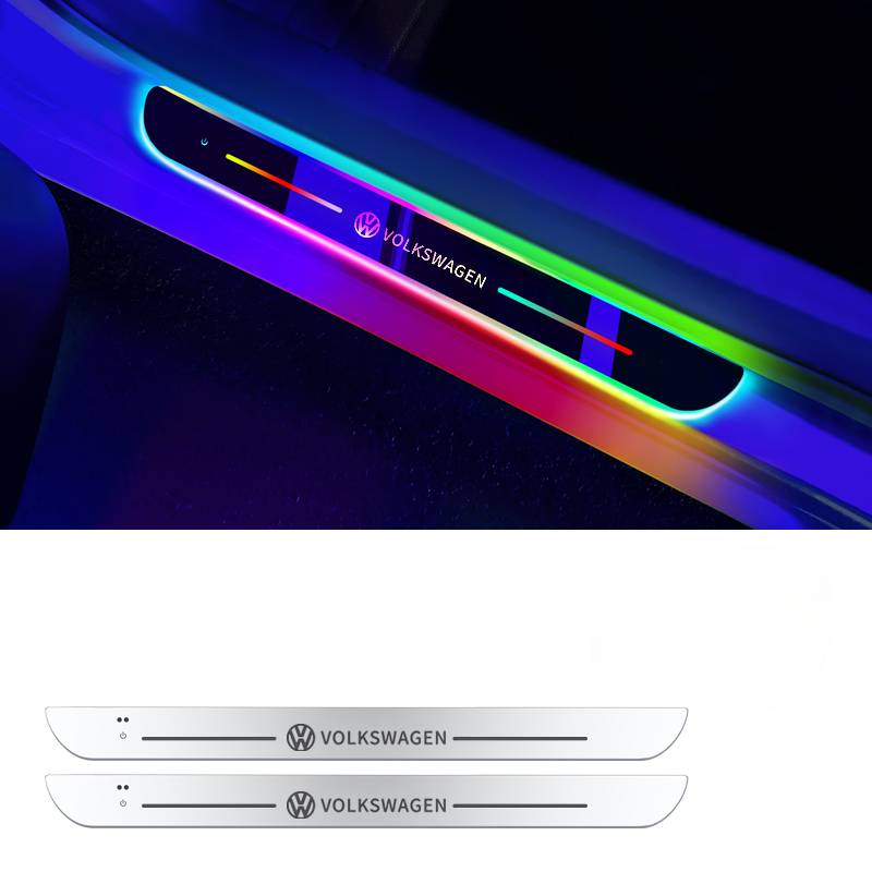 Smart LED Welcome Door Sill Lights - 7 Colors, Automatic Sensor Lighting, Magnetic Installation, No Paint Damage