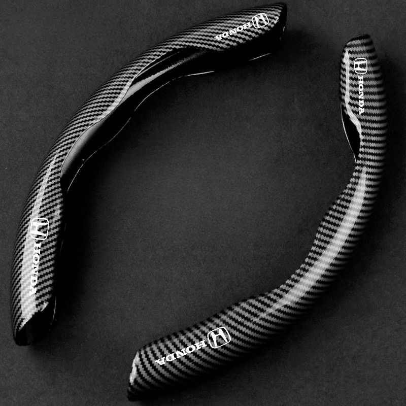Premium Carbon Fiber Steering Wheel Cover - Clear and Glossy, Easy Installation, Universal Fit