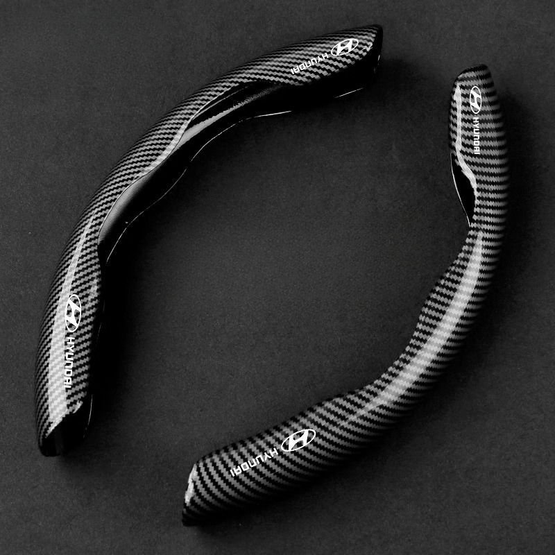 Premium Carbon Fiber Steering Wheel Cover - Clear and Glossy, Easy Installation, Universal Fit