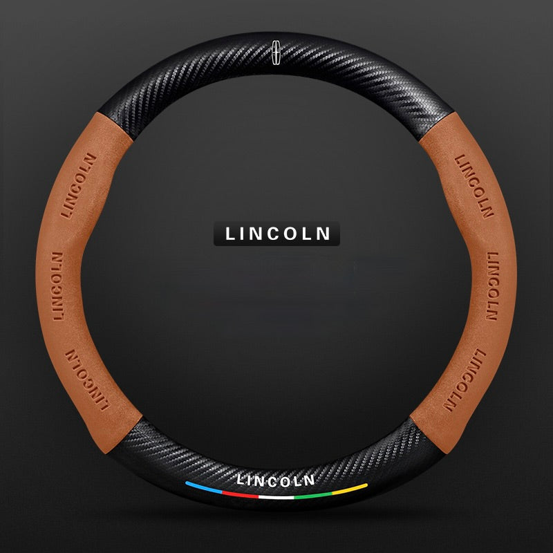 TrackVibe | Black Carbon Suede Steering Wheel Cover – Anti-Slip & Wear-Resistant