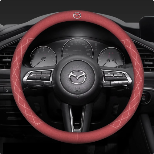 LuxeDrive Breathable Suede Steering Wheel Cover - Anti-slip, Sweat-Resistant & Soft Grip