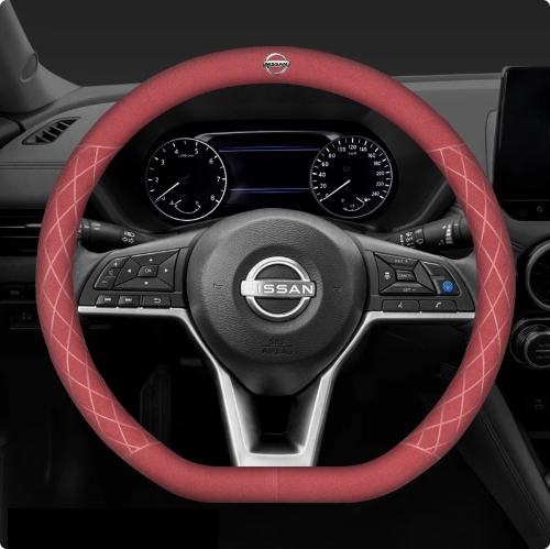 LuxeDrive Breathable Suede Steering Wheel Cover - Anti-slip, Sweat-Resistant & Soft Grip