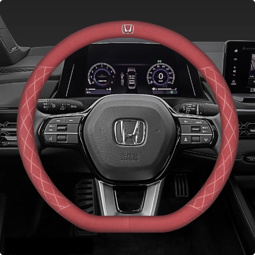 LuxeDrive Breathable Suede Steering Wheel Cover - Anti-slip, Sweat-Resistant & Soft Grip