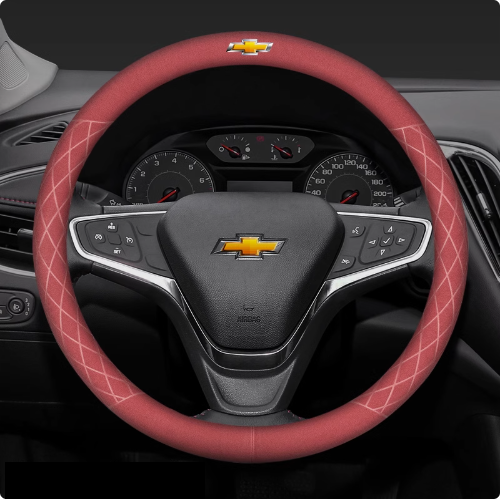 LuxeDrive Breathable Suede Steering Wheel Cover - Anti-slip, Sweat-Resistant & Soft Grip