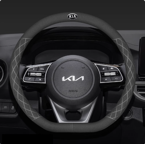 LuxeDrive Breathable Suede Steering Wheel Cover - Anti-slip, Sweat-Resistant & Soft Grip