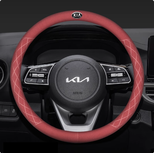 LuxeDrive Breathable Suede Steering Wheel Cover - Anti-slip, Sweat-Resistant & Soft Grip
