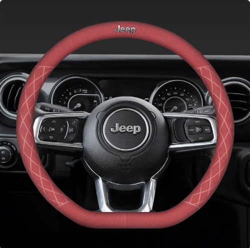 LuxeDrive Breathable Suede Steering Wheel Cover - Anti-slip, Sweat-Resistant & Soft Grip