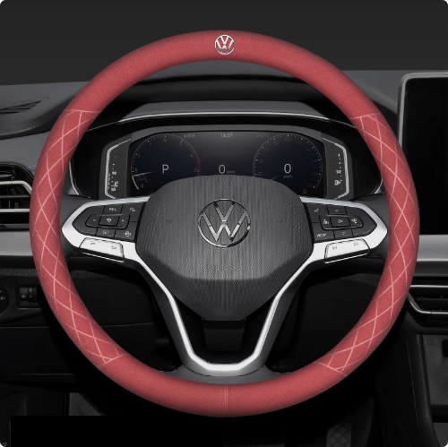 LuxeDrive Breathable Suede Steering Wheel Cover - Anti-slip, Sweat-Resistant & Soft Grip