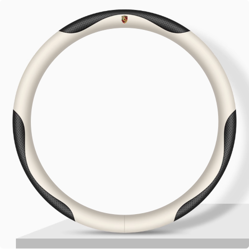 Elegancia Pro - Hand-Stitched Nappa Leather Steering Cover with Anti-Slip Backing