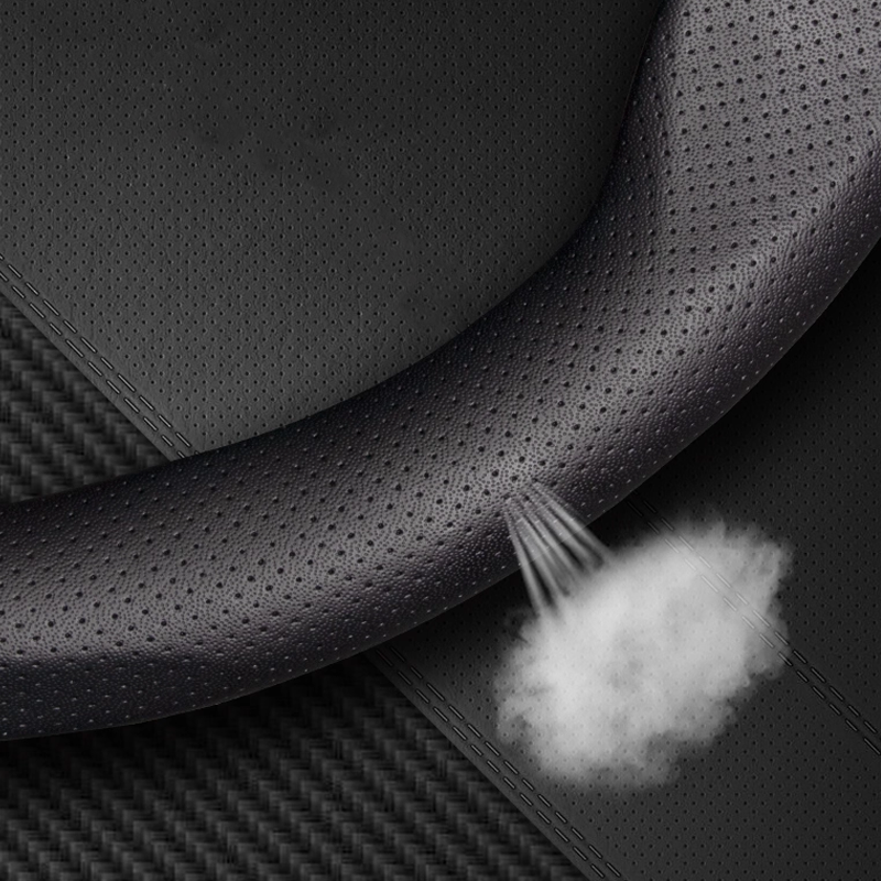 AirWeave Leather Steering Cover – Breathable Leather & Enhanced Grip