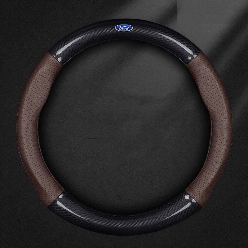 AirWeave Leather Steering Cover – Breathable Leather & Enhanced Grip