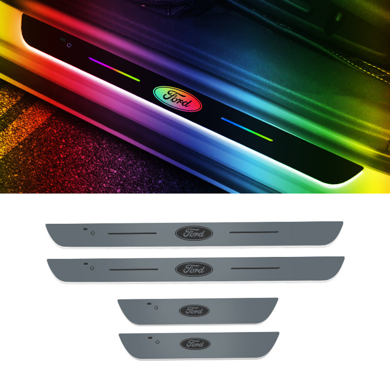 Smart LED Welcome Door Sill Lights - 7 Colors, Automatic Sensor Lighting, Magnetic Installation, No Paint Damage