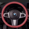 LuxeDrive Breathable Suede Steering Wheel Cover - Anti-slip, Sweat-Resistant & Soft Grip