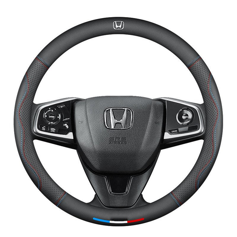 SportVibe Pro - Perforated Leather Steering Cover for Enhanced Grip