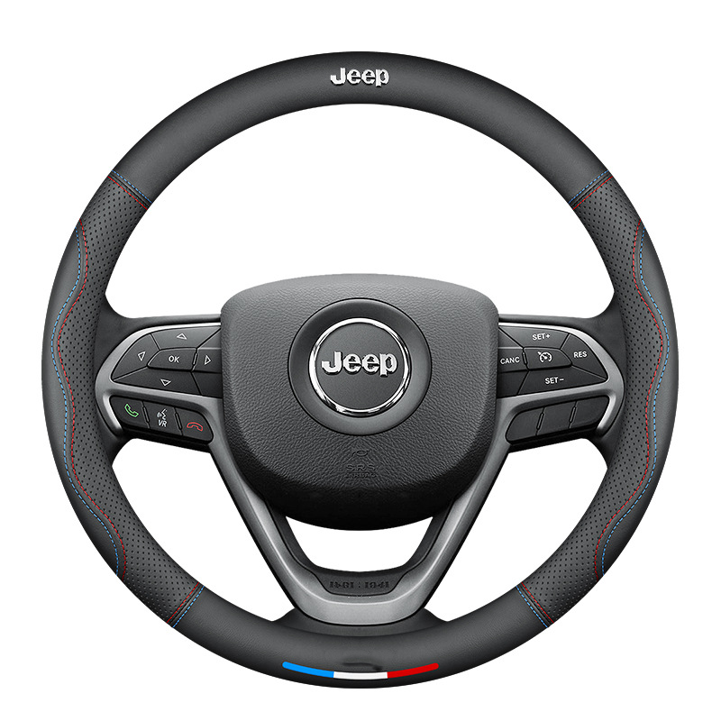 SportVibe Pro - Perforated Leather Steering Cover for Enhanced Grip
