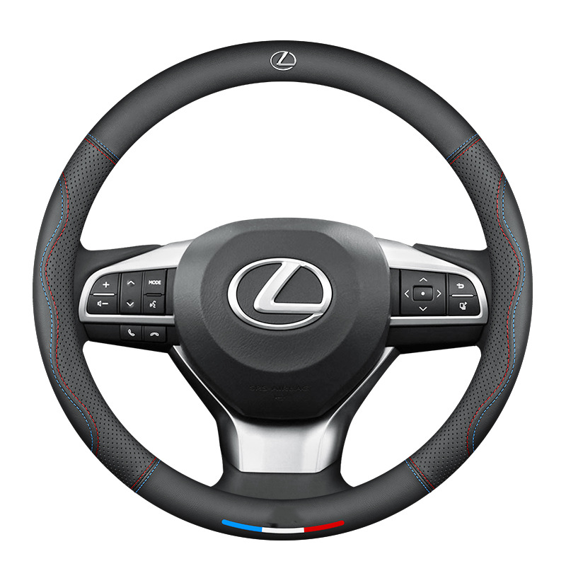 SportVibe Pro - Perforated Leather Steering Cover for Enhanced Grip