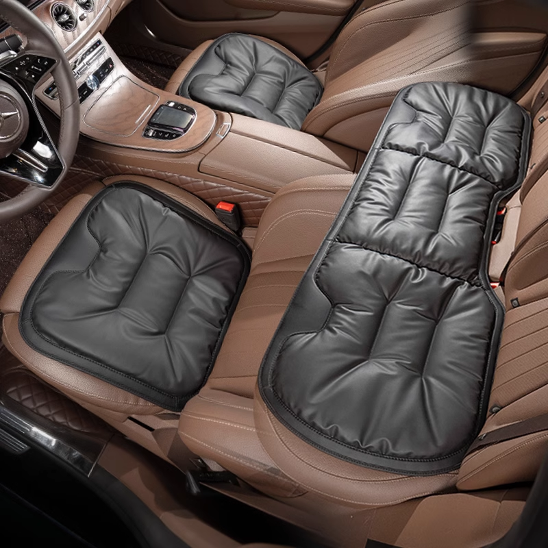 LuxNappa Soft Car Seat Cushion - Comfortable  Breathable & Customizable Logo