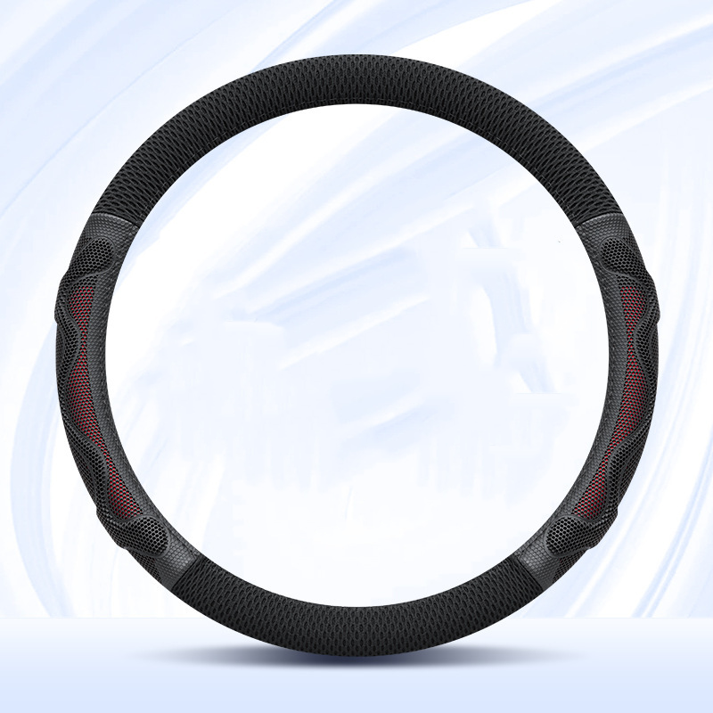 BreezeGrip Silk Steering Cover – Breathable, Sweat-Resistant & Logo Customizable