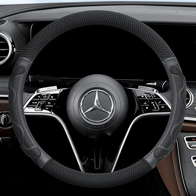 BreezeGrip Silk Steering Cover – Breathable, Sweat-Resistant & Logo Customizable