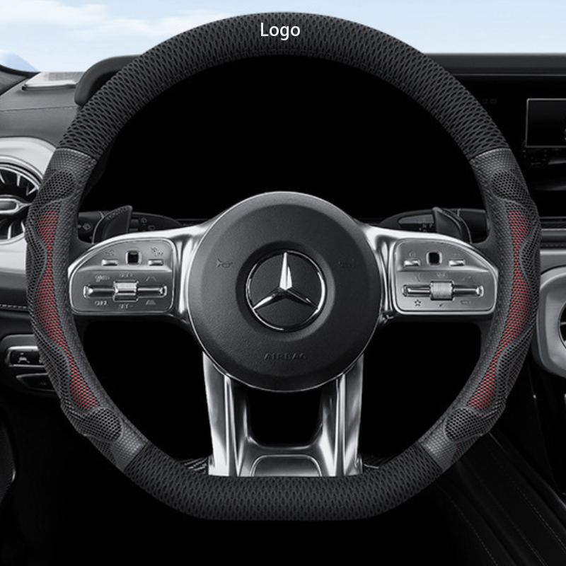 BreezeGrip Silk Steering Cover – Breathable, Sweat-Resistant & Logo Customizable